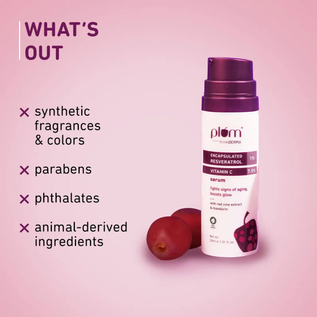 1% Encapsulated Resveratrol & 7.5% Vitamin C Face Serum