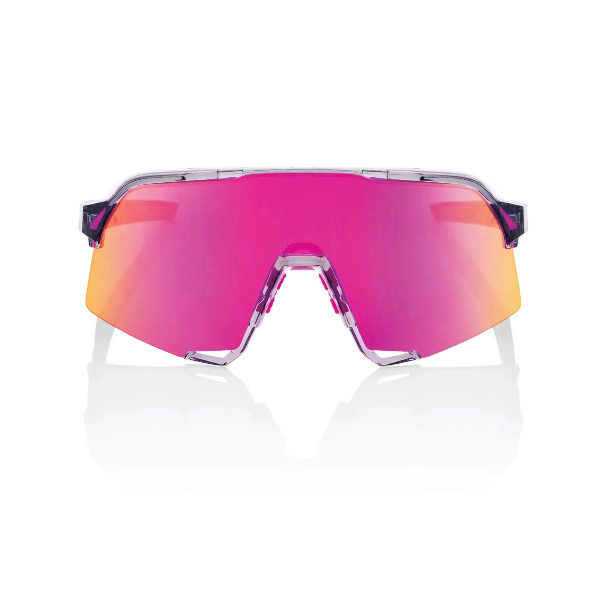 100% S3 Glasses Polished Translucent Grey / Purple Multilayer Mirror Lens