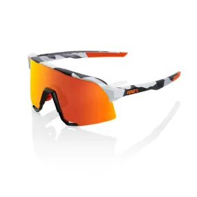 100% S3 Sunglasses Soft Tact Grey Camo - HiPER® Red Multilayer Mirror Lens