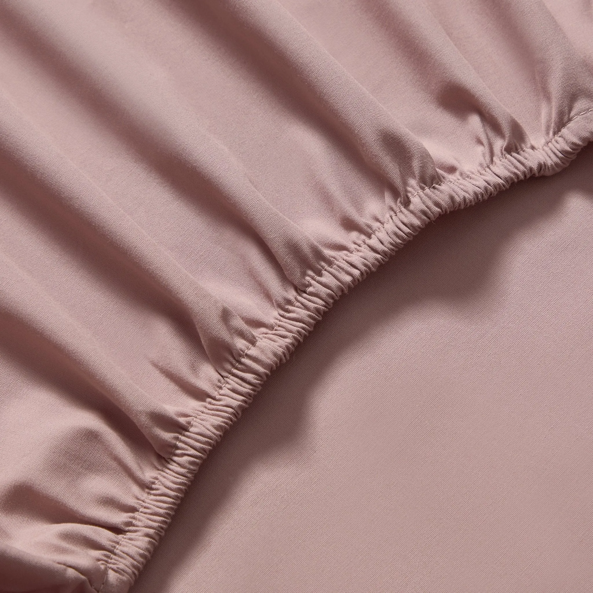 200 Thread Count Plain-Dye Fitted Sheet - Blush
