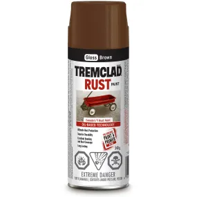 340g Tremclad Rust Paint Spray Can, Gloss Brown