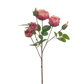 Artificial Silk Alina Rose Flower Spray - Mauve