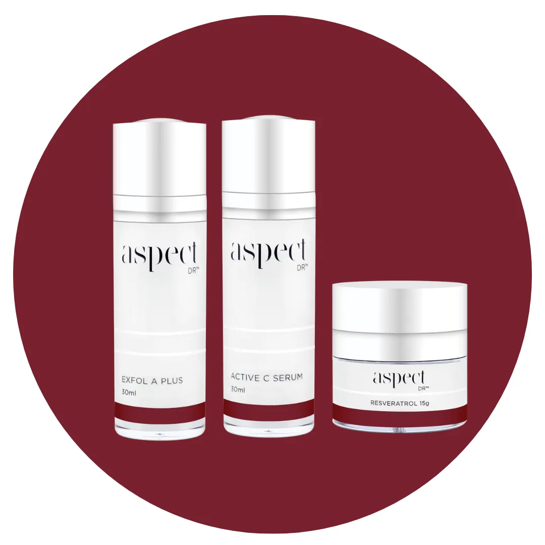 Aspect Dr Exfol A Serum   Active C Serum = Free Resveratrol Moisturiser (travel)