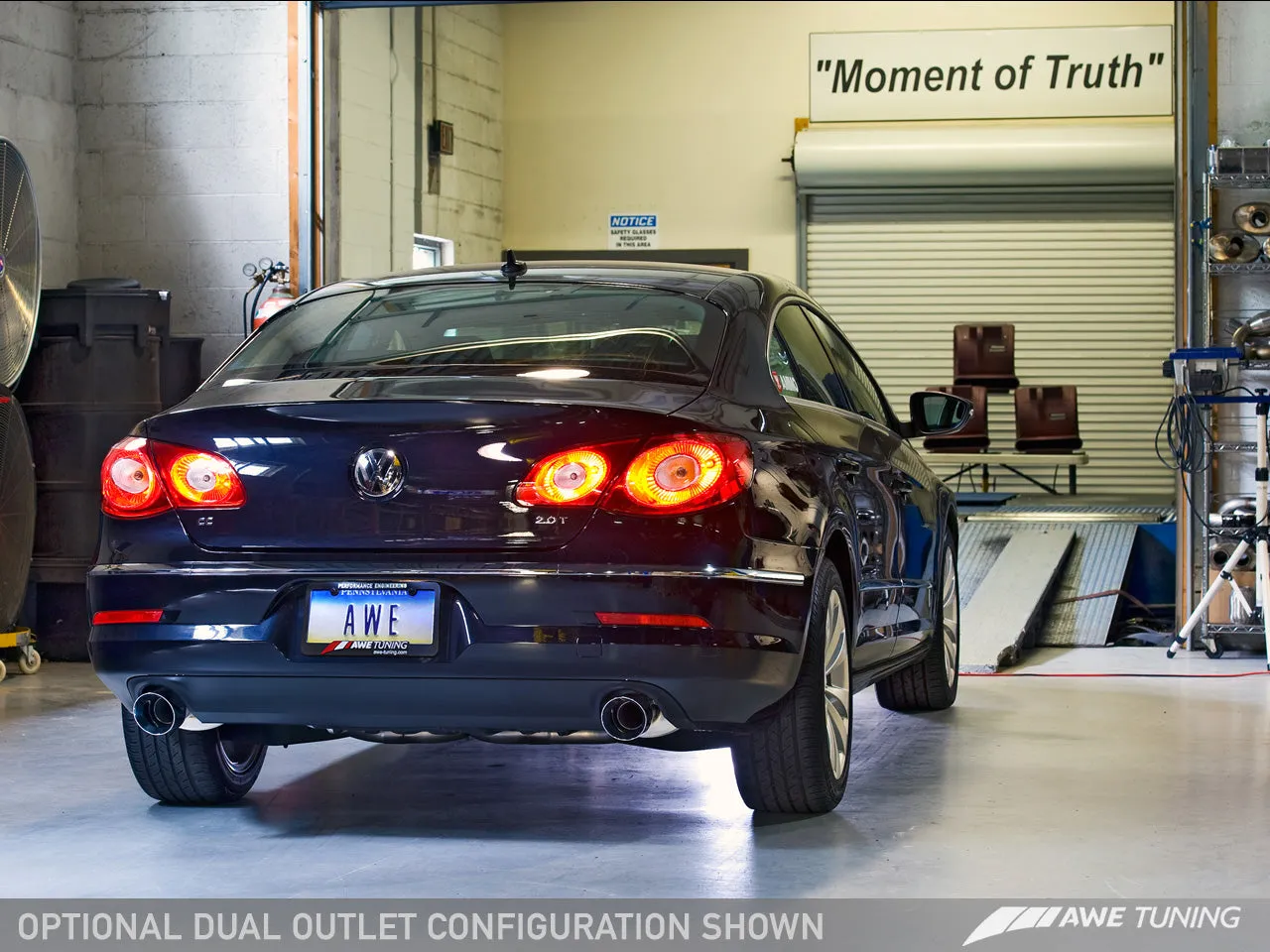 AWE Touring Edition Exhaust for VW CC 2.0T - Dual Outlet - Chrome Silver Tips