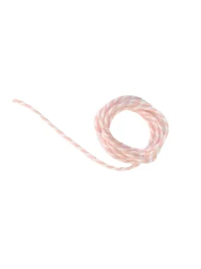 Blush pink and white cotton twine 1.5m