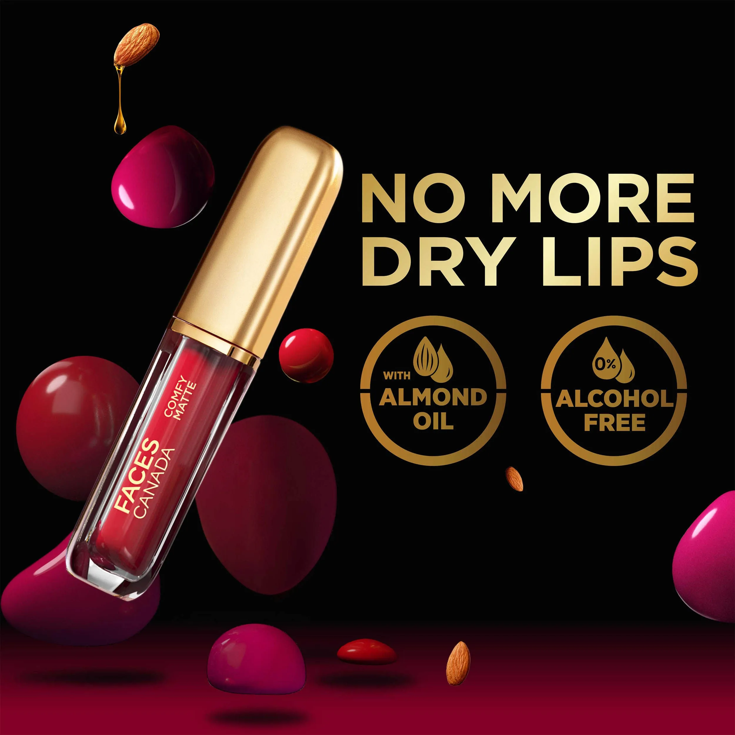 Faces Canada Comfy Matte Lip Color | Comfortable 10 Hours Longstay | Matte Finish | With natural Oils | Any Day Now 04 3ml
