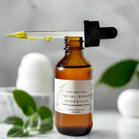 Facial Rejuvenating Serum - Organic & Vegan Skin Care with CoQ10, Squalane, Rosehip, and Pomegranate Seed Extract