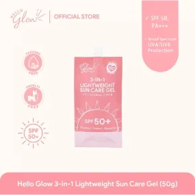 Hello Glow 3-in-1 Lightweight Sun Care Gel SPF50  (50gm)