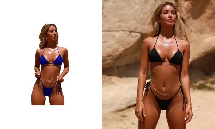 High-Waisted Three-Point Bikini