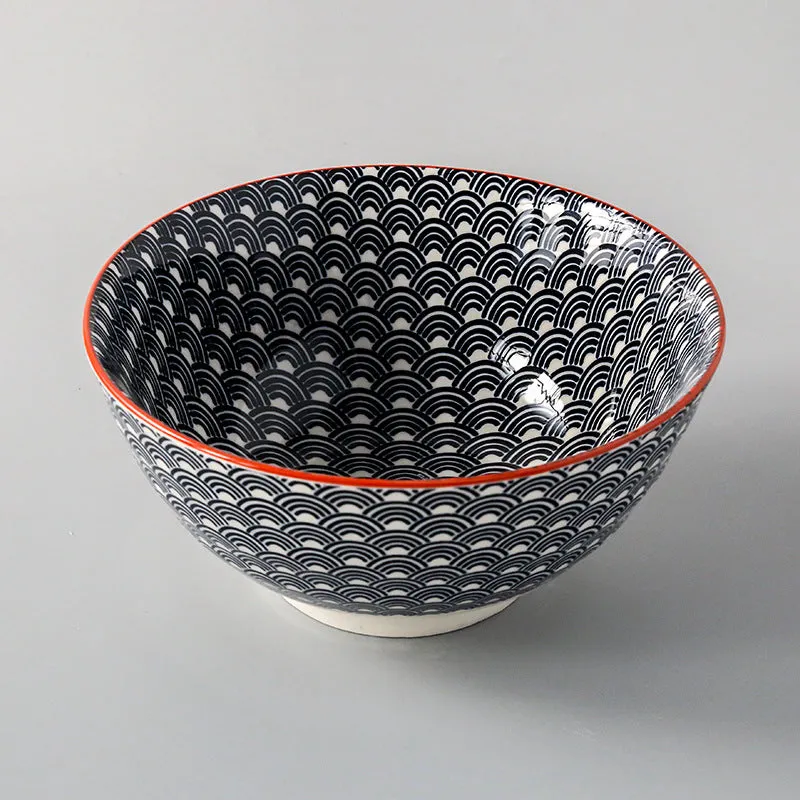 Japanese Style Ceramic Soup Bowl, Large Bowl, Instant Noodle Bowl, Ceramic Bowl For Soup, 8-Inch Household Noodle Soup Bowl, Ramen Bowl