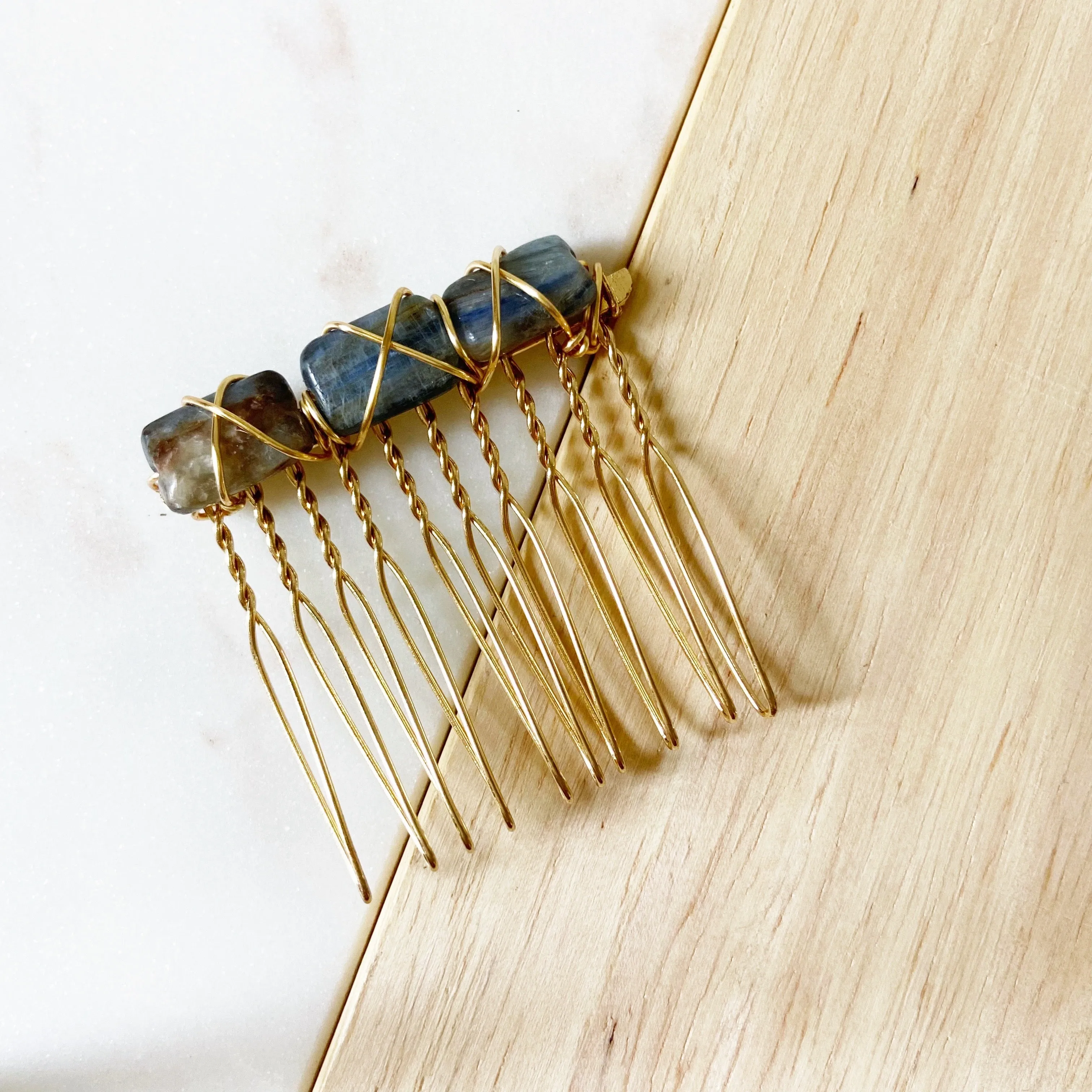 Kyanite Mini Hair Comb