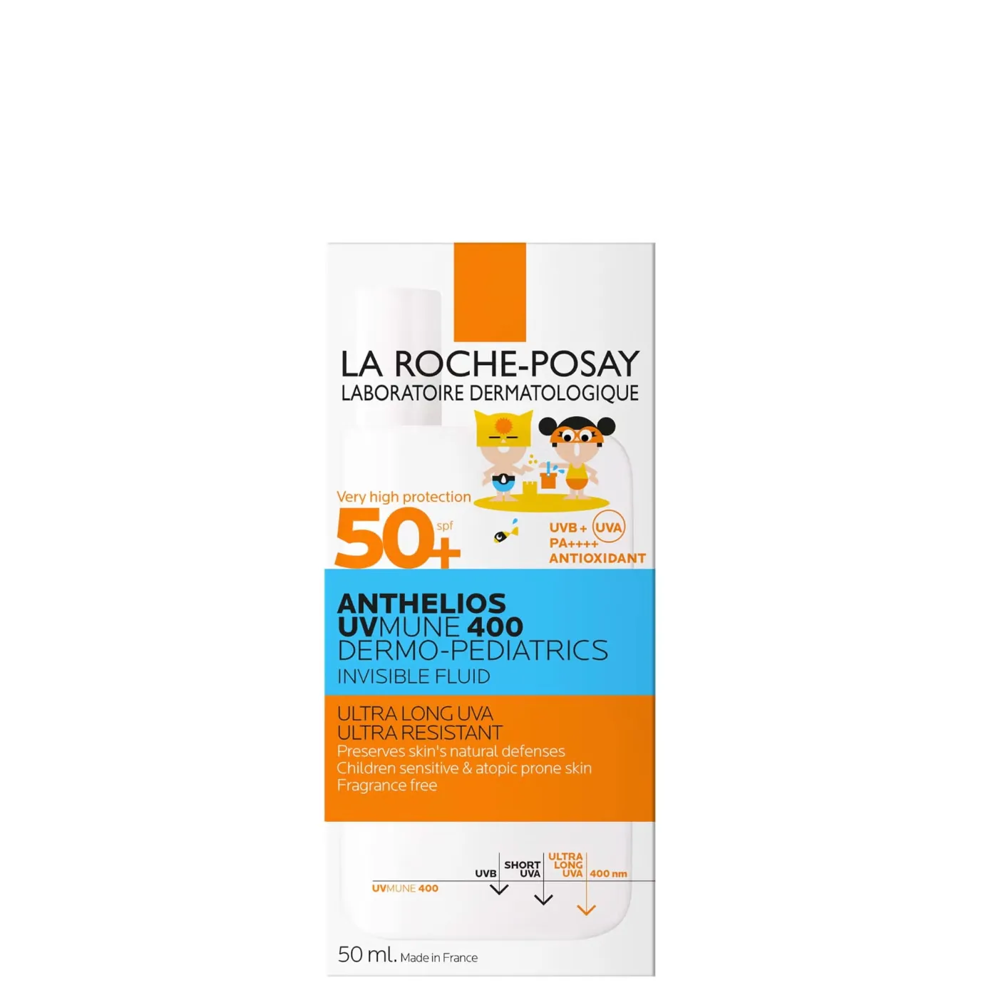 La Roche-Posay Anthelios UVMune 400 Dermo-Pediatrics Kids Ultra Light Invinsible Fluid SPF 50  50ml