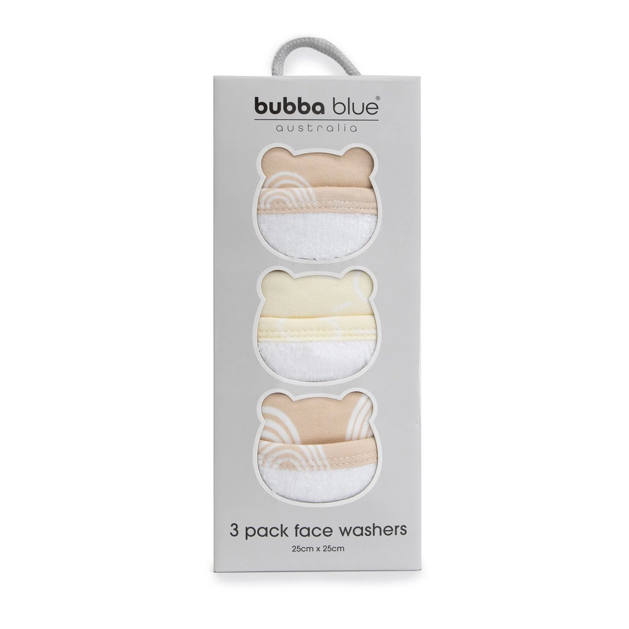 Nordic 3pk Wash Cloth Dusty Vanilla/Latte