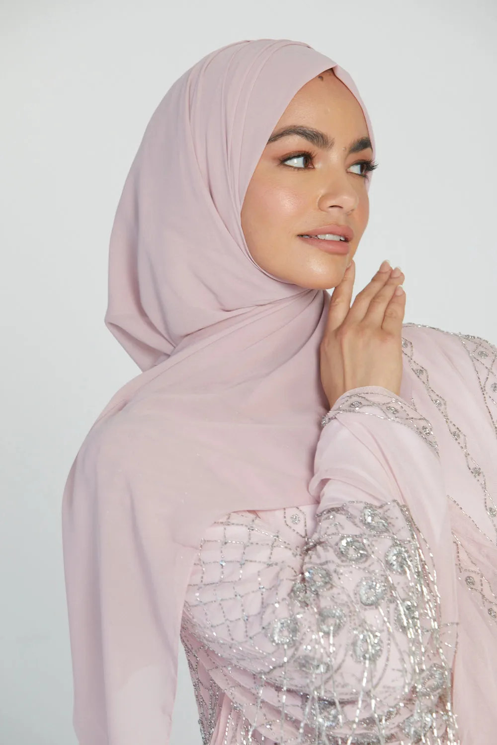 Soft Luxury Georgette Hijab - Rose Blush