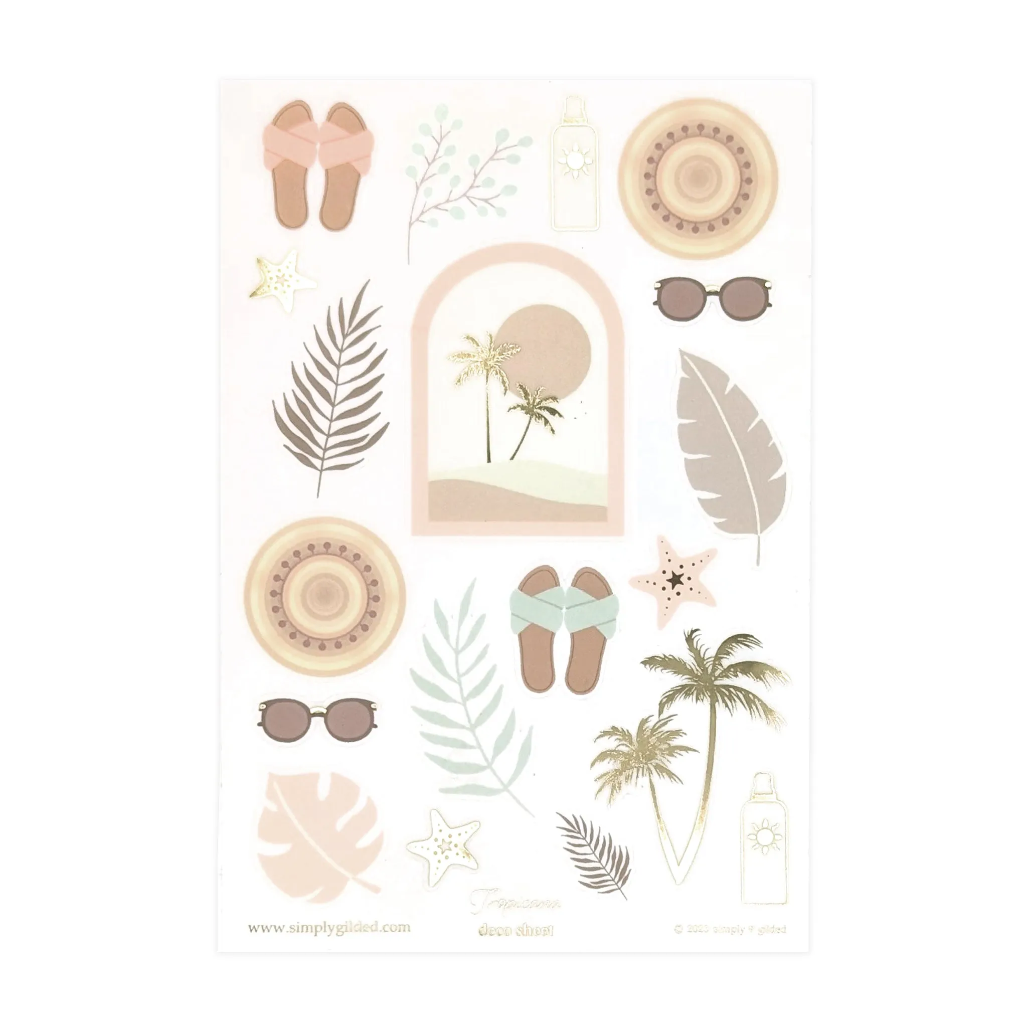 Tropicana (Deco Sheet   light gold foil)