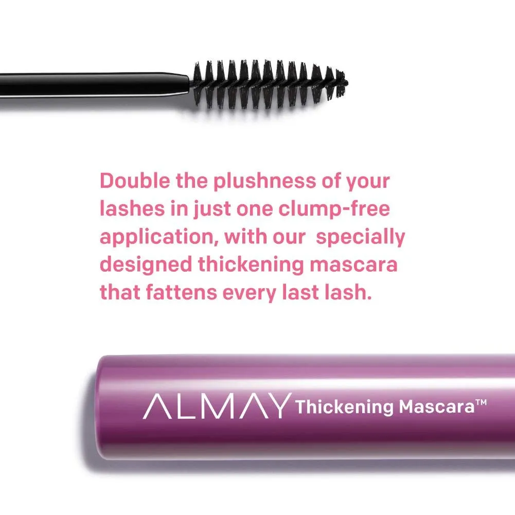 Waterproof Mascara by Almay, Thickening Volume & Length Eye Makeup, Ophthalmologist Tested, Fragrance Free, Hypoallergenic, Black, 0.26 Oz